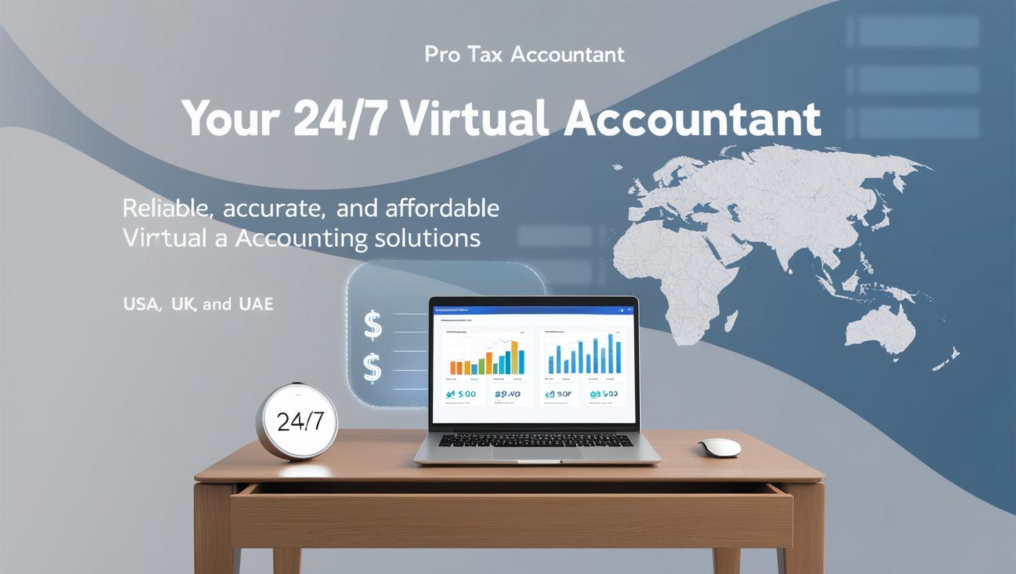 virtual accounting services tailored for businesses in three major markets USA, UK, and UAE